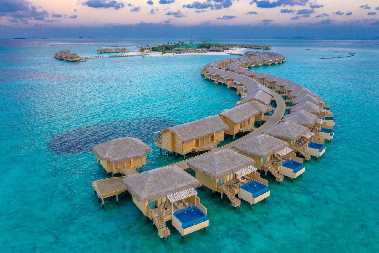 Maldives overwater villas